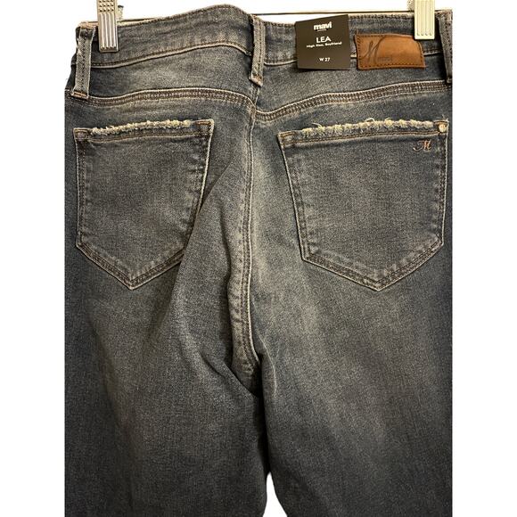 Mavi Jeans Co LEA High Rise Boyfriend Distressed Straight Ankle Denim Jeans 27 - Picture 7 of 8